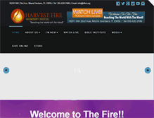 Tablet Screenshot of harvestfireworshipcenter.com